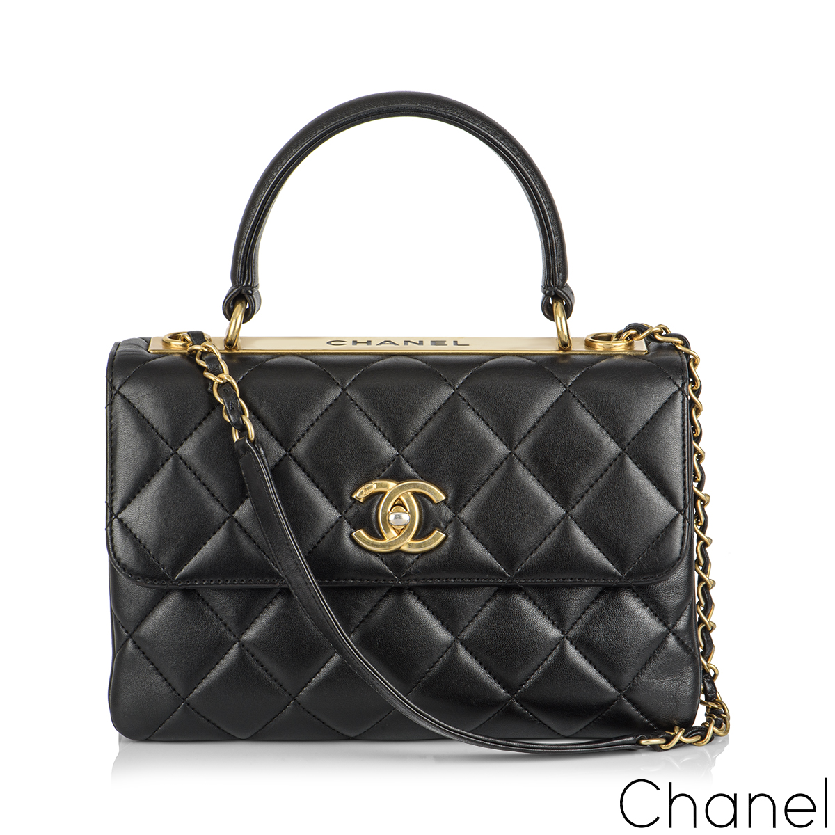 Chanel Small Black Trendy CC Flap Bag | Rich Diamonds